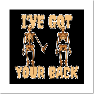 I've Got Your Back Stick Figure Friendship Novelty Sarcasm Posters and Art